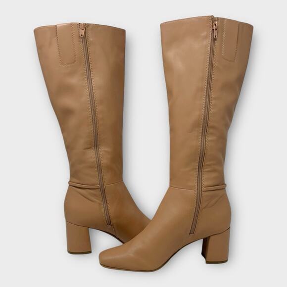 Naturalizer Waylon Faux Leather Tall Knee High Boot in Taupe Size 8.5 - Picture 7 of 11